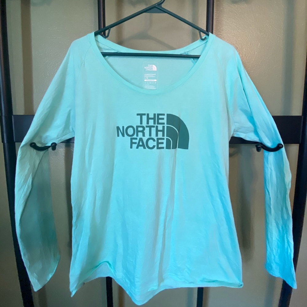 The North Face Teal Half Dome Scoop Neck Tee (Lg)
